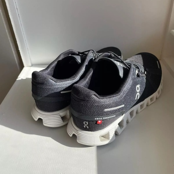 On Running Charcoal and White Athletic Shoes - Picture 4 of 5